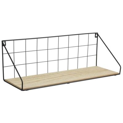 Etagère filaire en bois et métal 45 cm