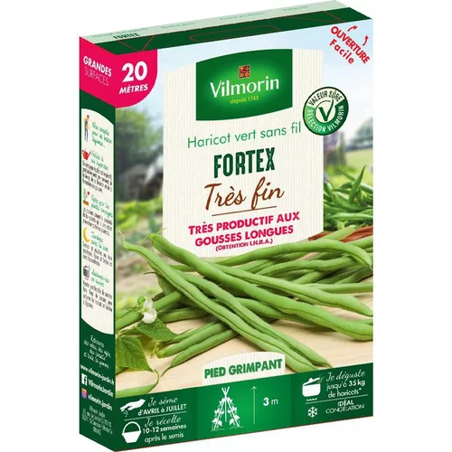 Idée nature：Graines de haricot sans fil Fortex très fin Vilmorin - graines à semer