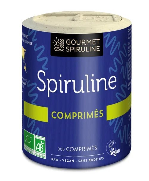 Qualité extérieur:Complément alimentaire spiruline bio Gourmet Spiruline - 300 comprimés