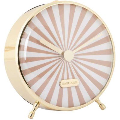 Réveil en métal Candy Swirl (Marron clair)