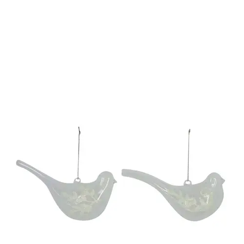 Idéal pour l’extérieur:Décoration à suspendre forme oiseau en verre - 15 x 5 x 2 cm