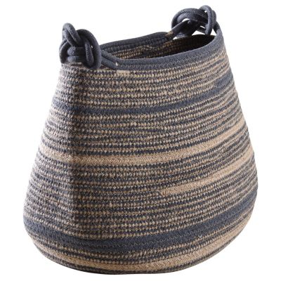 Corbeille de rangement en jute et polyester