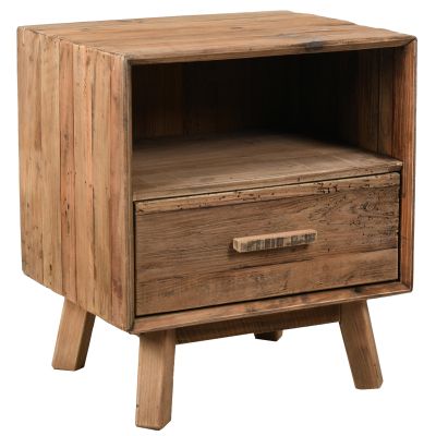 Table de nuit en pin recyclé Rewood 55 x 45 x 62 cm