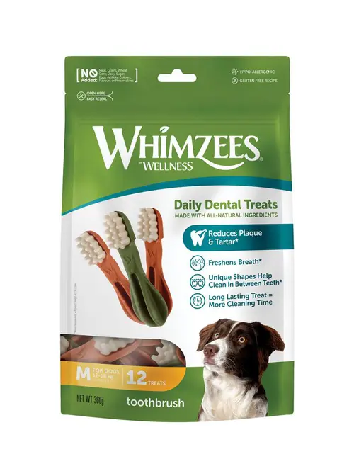 Pour tous vos besoins jardin:Brosses à dents pour chien Whimzees taille M - lot de 12
