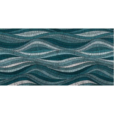 Tapis intérieur extérieur en vinyle Vagues turquoises (140 x 70 cm)