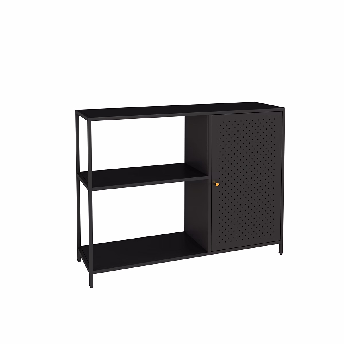 Armoire métallique Viitasaari 75 × 100 × 30 cm noir mat en.casa