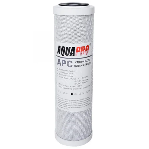 Une solution pratique pour l’extérieur：Cartouche de charbon bloc 10 microns - AQUAPRO modèle APC 10