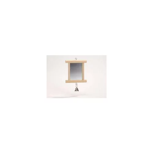 À découvrir au jardin：Miroir en bois pour oiseaux avec cloche 10,5x10 cm