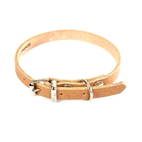 Jardin solution：Collier en cuir naturel pour chien 2,2x47 cm