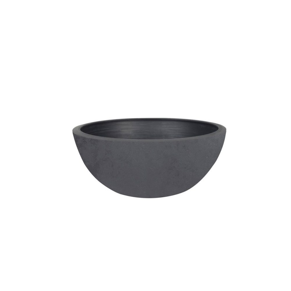 Eda Pot de fleurs vasque basalt up ø 29 x 12 cm - 5,5 l - gris anthracite - eda