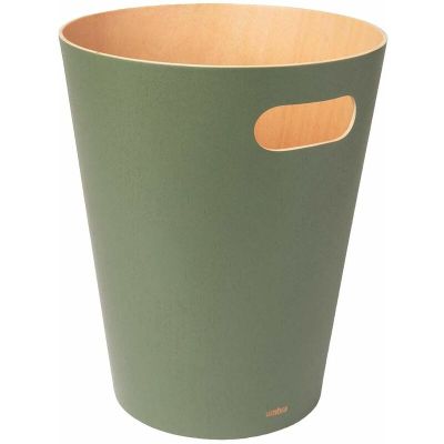 Corbeille en bois avec poignées de transport (Vert)