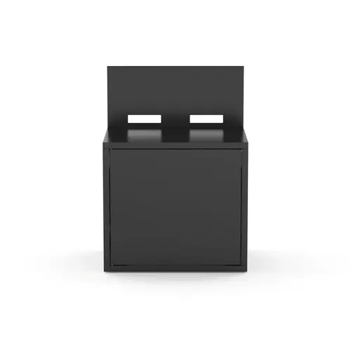 Pour vos projets jardin：Support pour plancha coloris noir en acier - 80 x 60 x 109 cm