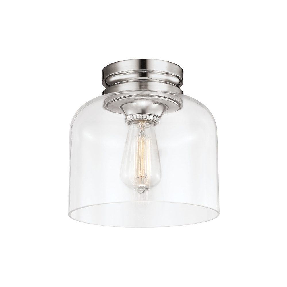 Elstead Hounslow – Plafonnier à 1 lumière, nickel poli