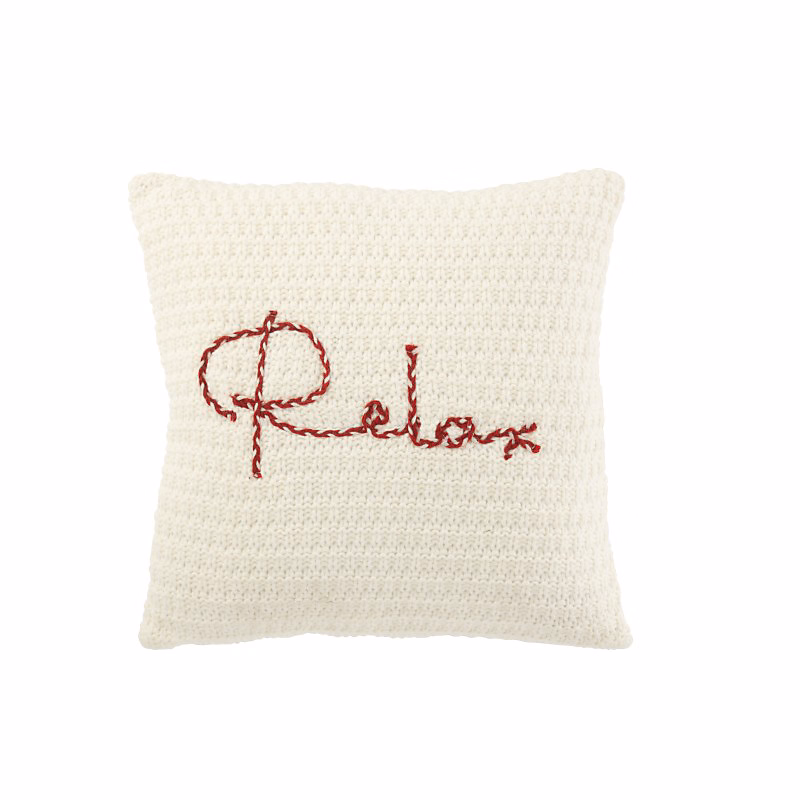 Coussin en polyester blanc 45 × 45 × 15 cm
