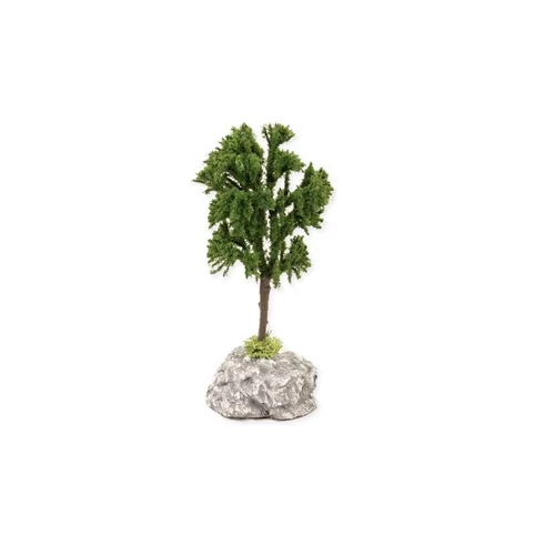 Sélection pour votre jardin：Arbre vert avec base en plâtre coloris vert - 9 x 8 x 22 cm