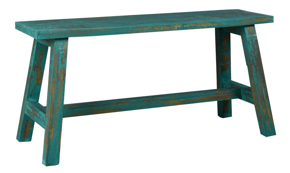 Banc en acajou teinté (Vert antique)