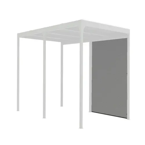 Équipement extérieur：Rideau pour pergola 3660 BI coloris gris en PVC - 2,84 x 2,2 m