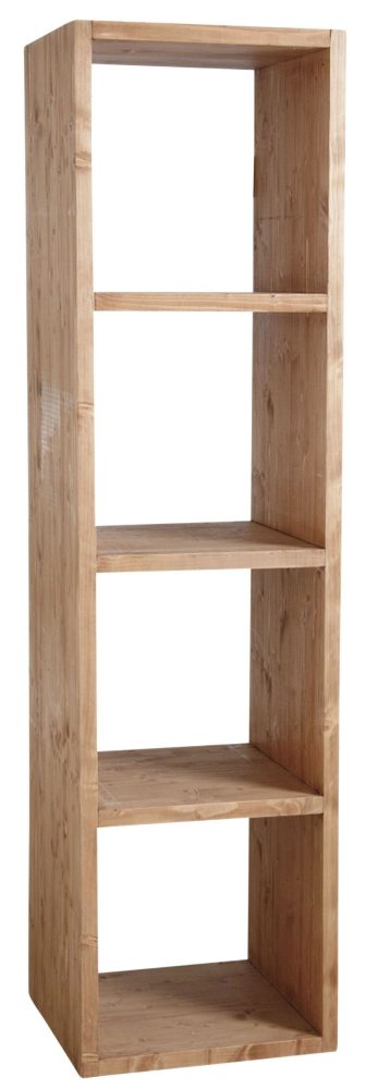 Etagère 4 cases en épicéa ciré miel (4 cases)