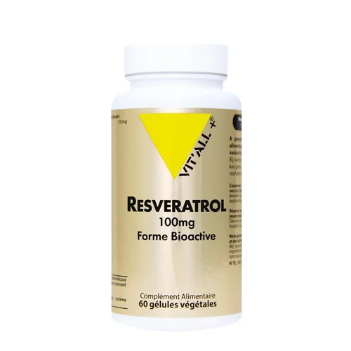 Jardin bien-être:Resveratrol en boite de 100 mg - La boite de 60 gélules