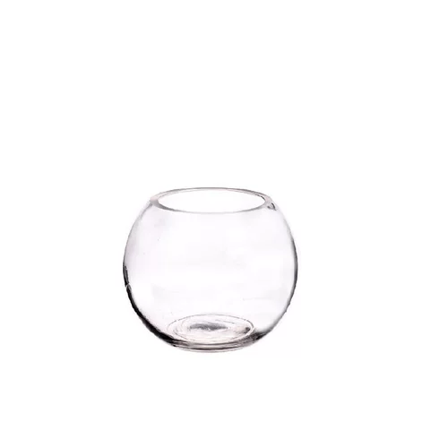 À adopter au jardin：Vase sphère coupé à froid Ø 8 x H 8 cm