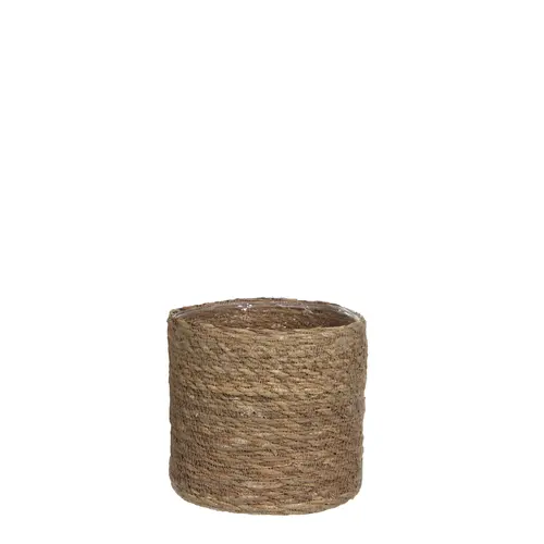 Pour tous vos projets jardin：Panier cache-pot coloris marron en osier Atlantic Mica Decorations - 16 x Ø 16 cm