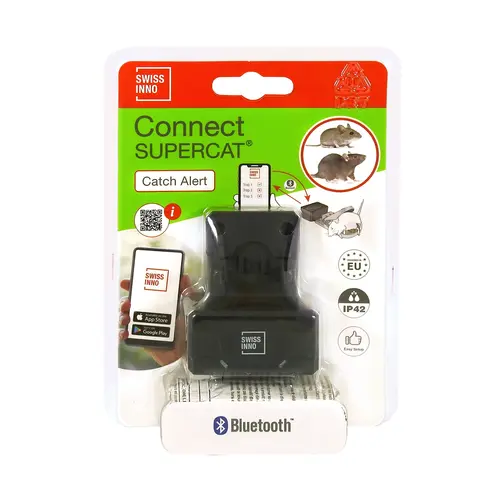 Côté végétal：Détecteur de capture Connect Supercat avec piège à souris Pro Sup - 5,5 x 15 x 23,2 cm