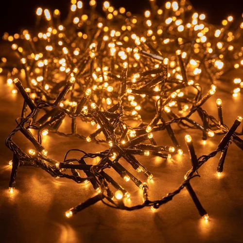 Jardin à équiper：Guirlande lumineuse LED à lumière animée blanc chaud sur secteur - 20 m