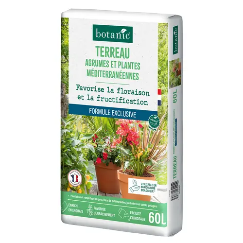 Nature facile:Terreau pour agrumes et plantes méditerranéennes botanic® 60 L