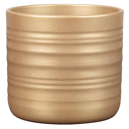 Les incontournables du jardin:Cache-pot en céramique or Scheurich 850 Royal Gold - Ø 12 x H 11,1 cm
