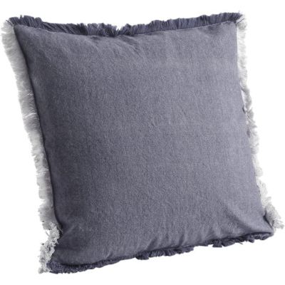 Coussin en coton avec franges (Gris)