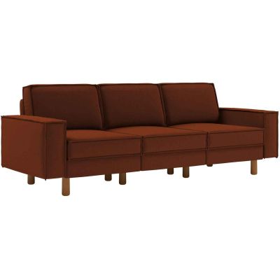 Canapé 3 places XL en tissu Sparrow (Ocre rouge)