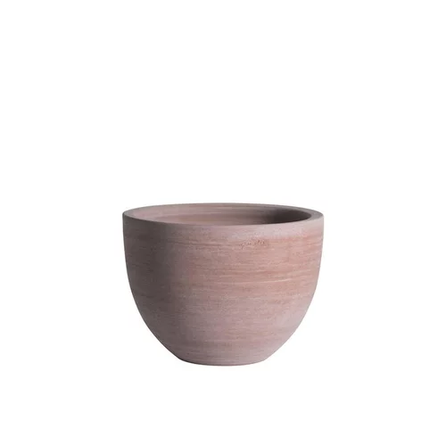 Pour un extérieur agréable:Pot Cuvier bas contemporain en terre claire H 24 x Ø 30 cm
