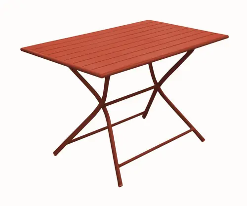 Jardin en pratique:Table Max terracota coloris marron en aluminium - 110 x 70 x 74 cm