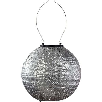 Lanterne solaire Round 20 cm (Topaze - Argent)