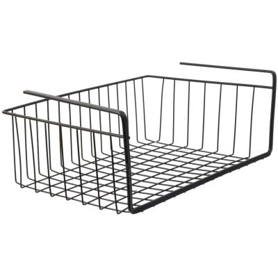 Panier suspendu en métal filaire noir (Longueur 40cm)
