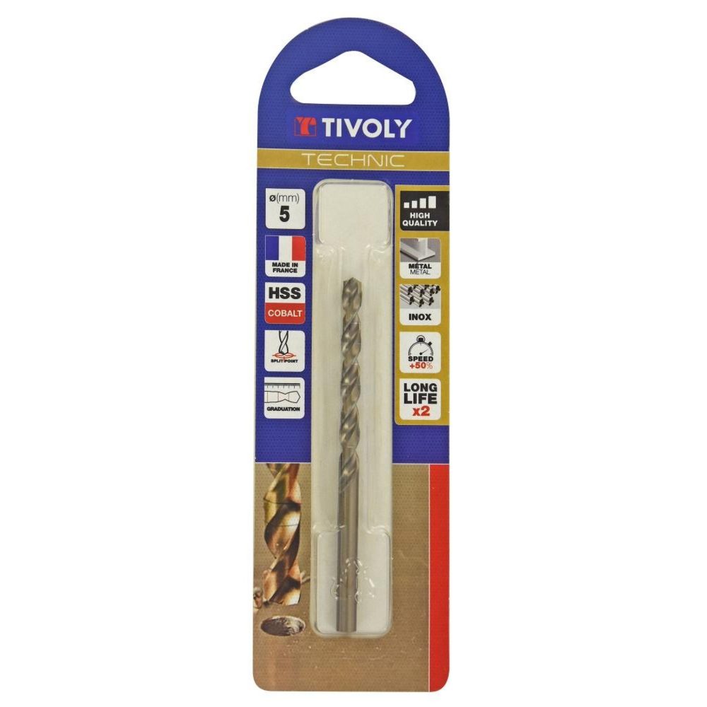 TIVOLY Foret à métal TIVOLY, diam. 5 x 16 cm – 16 cm 1 pc