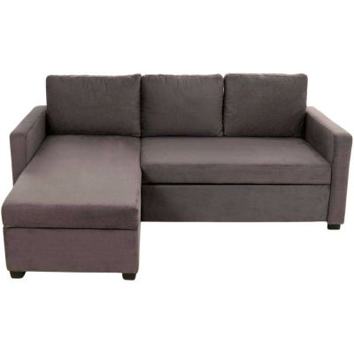 Canapé d'angle convertible avec rangement Kado (Gris)