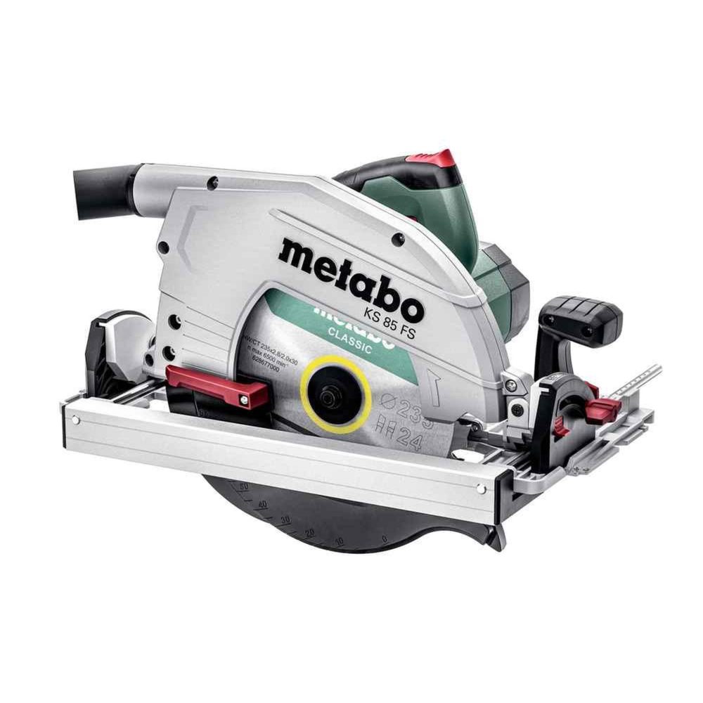 METABO SAS Scie circulaire KS 85 FS - 2000W - Profondeur de coupe 85 mm - Coffret standard thermoformé – Matériel de jardin