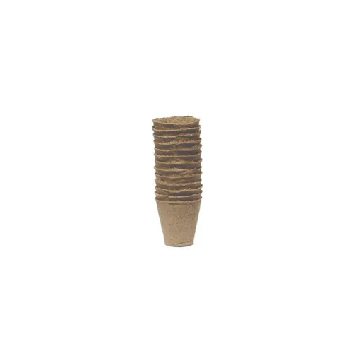 Pour la maison et le jardin:Pots ronds coloris beige 100 % biodégradables Nortene Growing Pot x 24 - Ø 6 cm