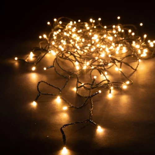 Moderne au jardin：Guirlande lumineuse LED à lumière animée blanc chaud sur secteur 192 LED - 16 m