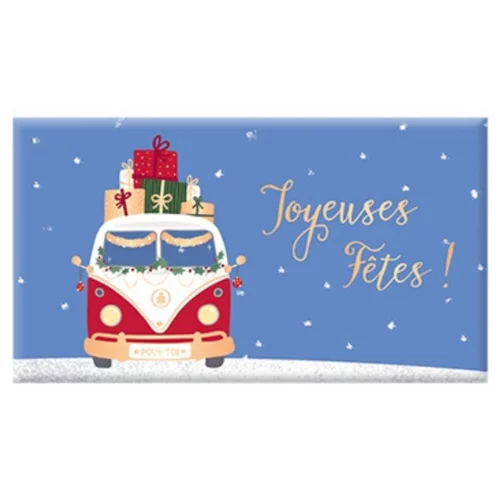 Pour mieux aménager vos extérieurs:Chocolat noir bio fin d'année « Joyeuses Fêtes ! » Art Grafik - 40 g