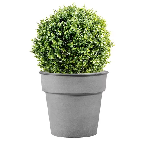Solution simple：Pot horticole en acier peint gris clair Ø 32 x H 28 cm