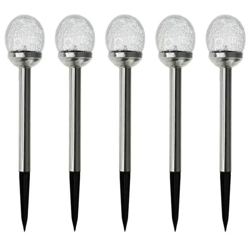 Espace vert utile:Lot de 5 balises solaires perle de rosée - Ø 8 cm