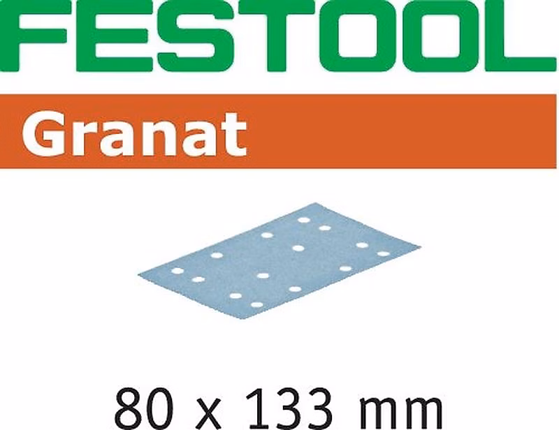 Abrasifs FESTOOL STF 80 × 133 mm P180 – boîte de 10 feuilles | GRANAT | 497130