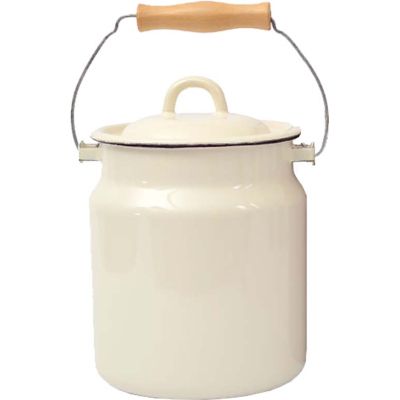 Pot à lait en émail Classic 15 x 20 cm (Crème)