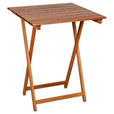 Table pliante 60 x 60 cm en bois (Noyer)