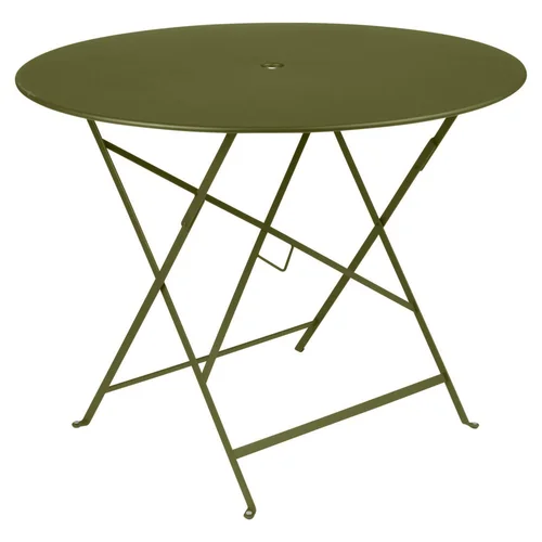 Extérieur tendance:Table pliante Bistro coloris vert en acier Fermob - Ø 96 x 74 cm