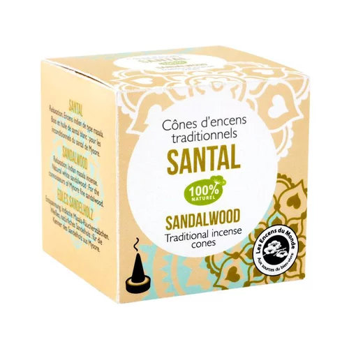 Loisirs extérieur:Cônes d’encens traditionnels parfum Santal - la boîte de 15