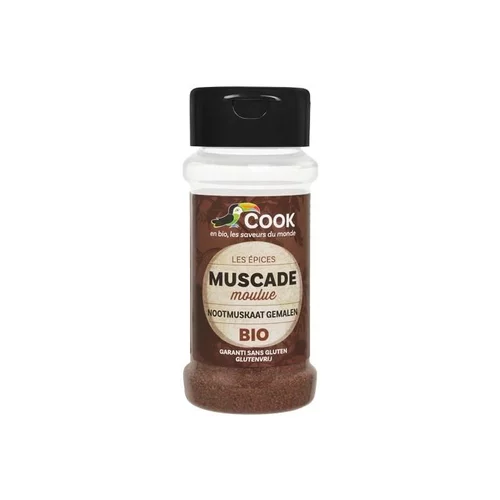 Pour vos extérieurs：Noix de muscade en poudre bio en pot de 35 g