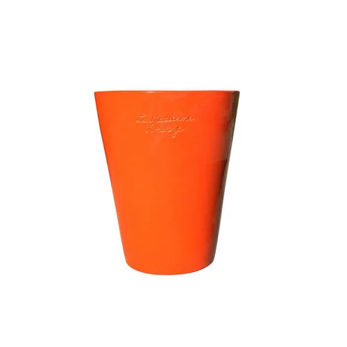 Adapté à l’extérieur：Pot Mazagran orange en terre cuite émaillée H 63 x Ø 55 cm